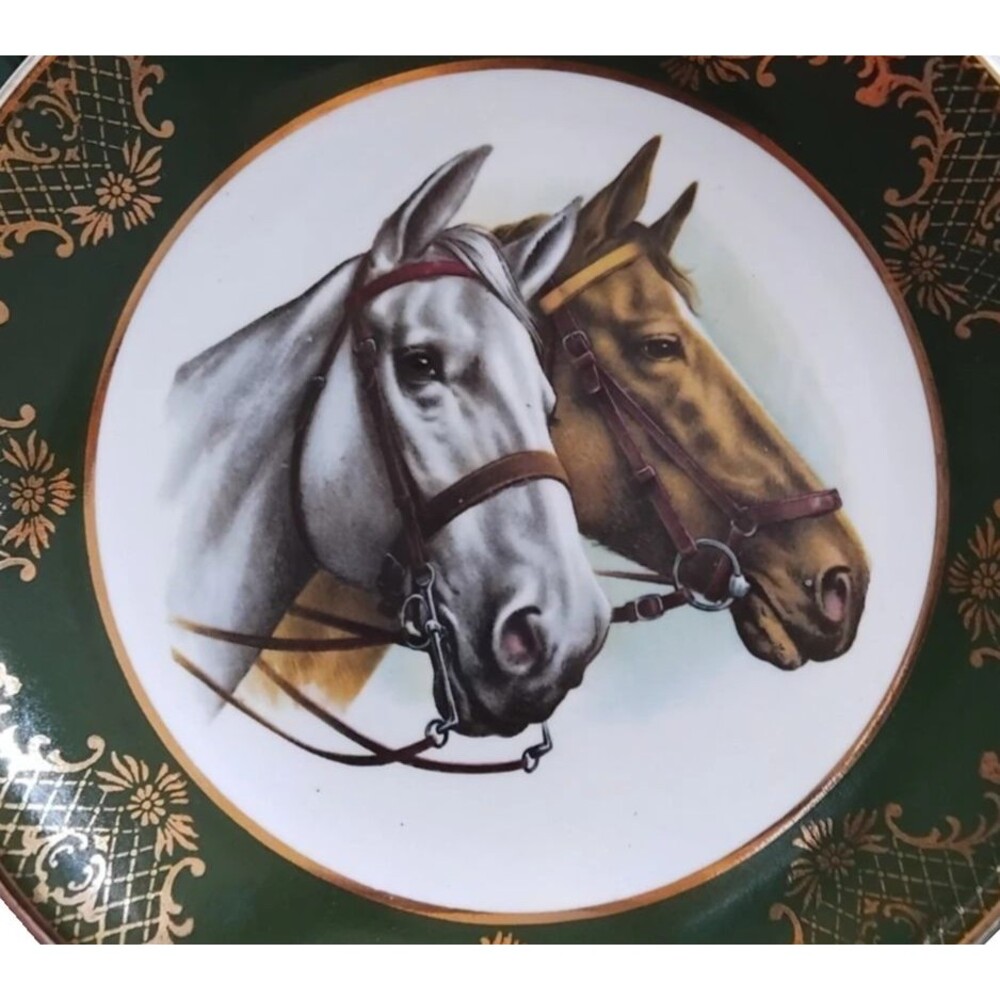JH Weatherby Royal Falcon Ware Display Plate with Horses Motif